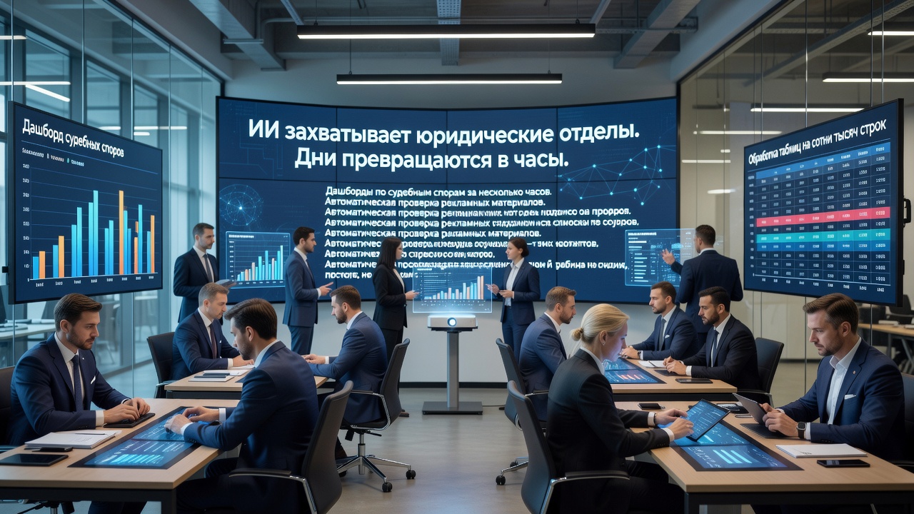 ИИ захватывает юридические отделы. Дни превращаются в часы