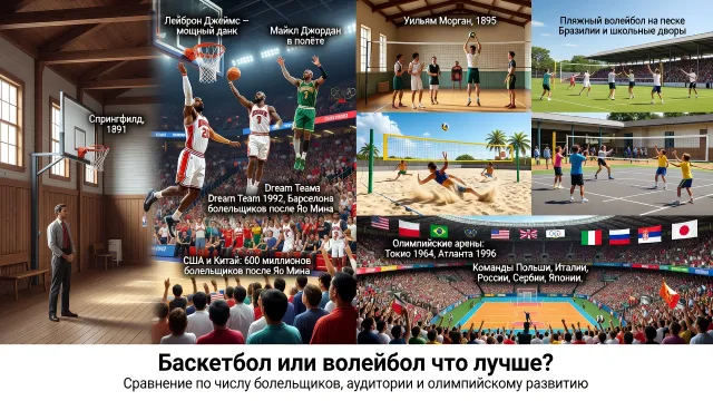 Баскетбол или волейбол что лучше - Сравнение по числу болельщиков, аудитории и олимпийскому развитию